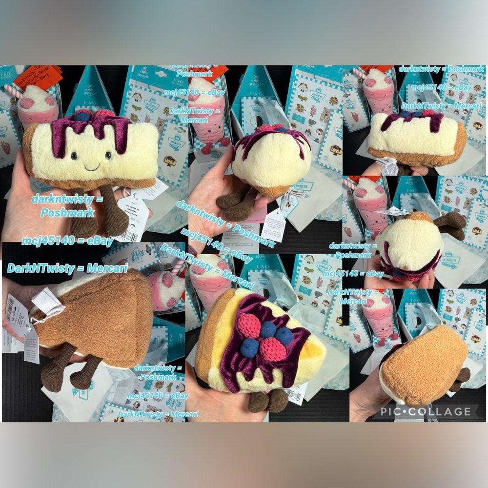 BNWT AUTH SALES RECEIPT JELLYCAT DINER NYC CREMBER CHEESECAKE BUBECCA MILKSHAKE - Picture 3 of 7